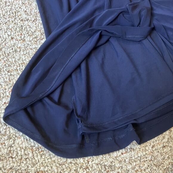 Hobbs London Womens Midi Dress Size 6 Knot Waist Coastal Navy Blue Classic - Picture 6 of 13